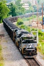 Slow moving Coal wagons