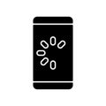 Slow phone black glyph icon