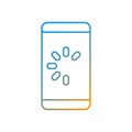 Slow phone gradient linear vector icon