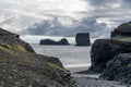 Slow retraction of the sky on a summer afternoon made the view from the volcanic Cape Dyrholaey in Iceland more interesting