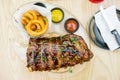 Slow roasted BBQ pork ribs Royalty Free Stock Photo