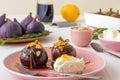 Slow roasted figs dessert with cottage cheese