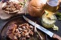 Slow roasted pulled pork sandwich Royalty Free Stock Photo