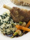 Slow Roasted Spring Lamb Shank with Colcannon Royalty Free Stock Photo