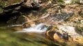 Slow shutter photo of a smooth waterfall