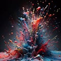 Slow Shutter Splatter A photograph capturing splatter in motion