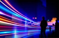 Slow Shutter of Traffic Light in Vector