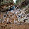 Slow shutter water fall in Colorado Royalty Free Stock Photo