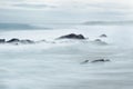 Slow shutterspeed, dreamy ocean landscape Royalty Free Stock Photo