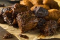 Slow Smoked Brisket Burnt Ends Barbecue Royalty Free Stock Photo