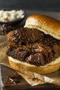 Slow Smoked Brisket Burnt Ends Sandwich