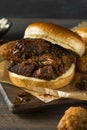 Slow Smoked Brisket Burnt Ends Sandwich