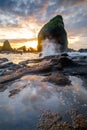 Landscape papuma beach jember east java indonesia Royalty Free Stock Photo