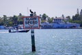 Slow speed sign in Tampa Bay Royalty Free Stock Photo