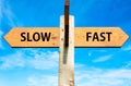 Slow versus Fast Royalty Free Stock Photo