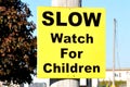 Slow watch for children sign Royalty Free Stock Photo