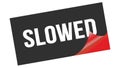 SLOWED text on black red sticker stamp Royalty Free Stock Photo