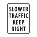 slower traffic keep right sign. Vector illustration decorative design