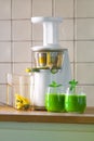 Slowjuicer and wheatgrass juice