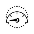 Black solid icon for Slowly, slow and unhurried Royalty Free Stock Photo