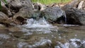 Slowly water on river mountain Royalty Free Stock Photo