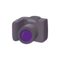 SLR camera icon, cartoon style Royalty Free Stock Photo