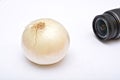 SLR Camera Lens making Onion Photo Royalty Free Stock Photo