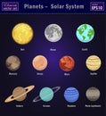 Solar System with all planets. Royalty Free Stock Photo