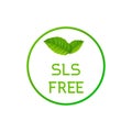 SLS free icon symbol, sulfate sles keratin free stamp symbol