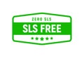 SLS free icon symbol, sulfate sles keratin free stamp symbol