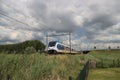 SLT local commuter train from Gouda at track at Moordrecht the Netherlands Royalty Free Stock Photo