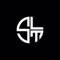 SLT logo SLT icon SLT monogram SLT letter minimalist Circle flat Unique modern abstract logo design Royalty Free Stock Photo