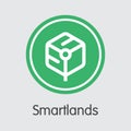 SLT - Smartlands. The Icon of Money or Market Emblem. Royalty Free Stock Photo