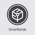 SLT - Smartlands. The Market Logo of Coin or Market Emblem. Royalty Free Stock Photo