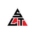 SLT triangle letter logo design with triangle shape. SLT triangle logo design monogram. SLT triangle vector logo template with red Royalty Free Stock Photo