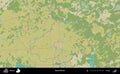 Sluck District outlined, Belarus. Topographic Humanitarian Royalty Free Stock Photo