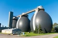 Sludge digestion tanks Royalty Free Stock Photo