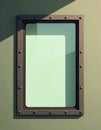 Sludge press enclosure sight window cover with a sturdy frame Royalty Free Stock Photo