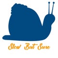 Slow But Sure - Snail Logo