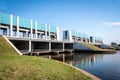 The sluice at Lauwersoog in the province of Groningen Royalty Free Stock Photo