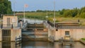 Sluice water lock in Drenthe Netherlands