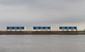 Sluices in the dikes of the Dutch Waddesea