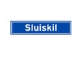 Sluiskil isolated Dutch place name sign. City sign from the Netherlands.