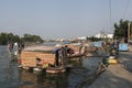 Slum on the bank of Saigon river Royalty Free Stock Photo