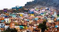 Slum buildings in Lima, Peru