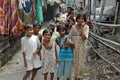 Slum dwellers of Kolkata-India Royalty Free Stock Photo