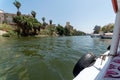 Slum houses of Cairo on the banks of the Nile in Egypt