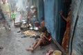 Slum life in India