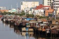 Slum and modern buildings in Saigon Royalty Free Stock Photo