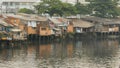 Slum on the river. Saigon. Vietnam. Royalty Free Stock Photo